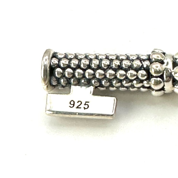 Lagos Sterling Silver Caviar Skeleton Key Pendant - Picture 6 of 6